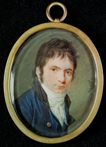 Miniatureportræt af Ludwig Van Beethoven (1770-1827), 1802 af Christian Hornemann