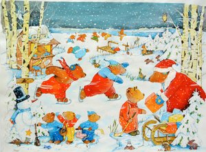 Bears on the Ice, 2009 (akvarel på papir)