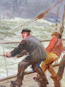 Træk vindover (olie på lærred) af Christian Krohg