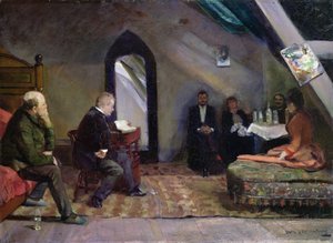 Læsning i studiet af Christian Krohg