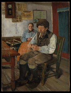 The Net Mender (Garnbinderen) af Christian Krohg
