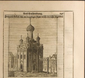 Katedralen i Kreml i Moskva Illustration fra rejser til den store hertug af Muscovy og slægten