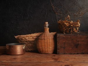 Landligt køkken-stilleben