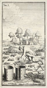 Gardener Harvesting, pub. Erfurt i Thüringen, 1753-55 af Christian Reicharts