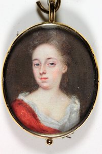 En dame, sandsynligvis Lady Dorothy Savile, grevinde af Burlington (emalje)