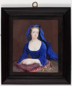 Lady Henrietta Cavendish Holles Harley (akvarel på elfenben)