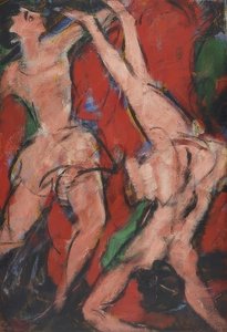 Akrobater. 1916 af Christian Rohlfs