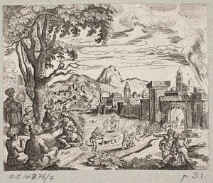 Illustration til Adam Olearius, "Persisk Rosenthal af en genial digter Schich Saadi […]", Slesvig 1660 af Christian Rothgiesser