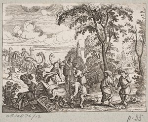 Illustration til Adam Olearius, "Persisk Rosenthal af en genial digter Schich Saadi […]", Slesvig 1660 af Christian Rothgiesser