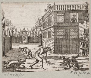 Illustration til Adam Olearius, "Persisk Rosenthal af en genial digter Schich Saadi […]", Slesvig 1660 af Christian Rothgiesser