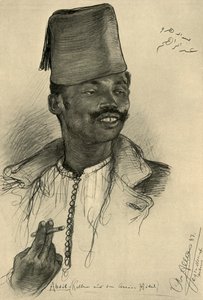Abdul, tjener på Aswan Hotel, Egypten, 1898. af Christian Wilhelm Allers