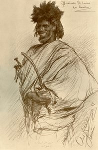 Bishari mand, Aswan, Egypten, 1898. af Christian Wilhelm Allers