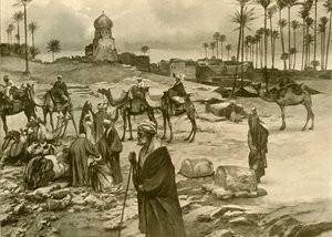 Karavane ved Mit-Rahine, 1898. af Christian Wilhelm Allers