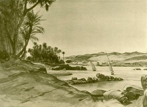 Feluccas ved Nilen, Egypten, 1898.
