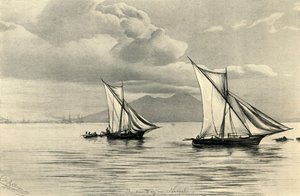 I Napoli-bugten, 1898. af Christian Wilhelm Allers
