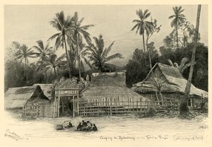 Kampong nær Jomblang, Semarang, Java, 1898.