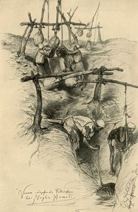 Løfter vand fra Nilen ved hjælp af en shadouf, Nag Hammadi, Egypten, 1898.