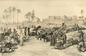 Markedsplads, Asyut, Egypten, 1898.