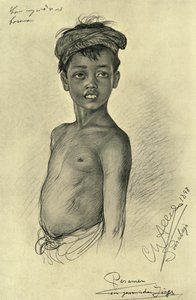 Pesamen - en javanesisk dreng fra Surubaya, Java, 1898.