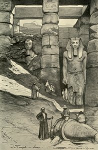 Statuer i Luxor-templet, Egypten, 1898.