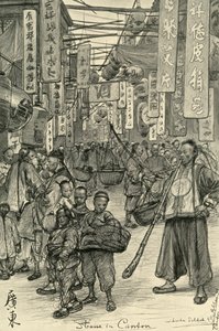 Gadescene, Kanton, Kina, 1898.