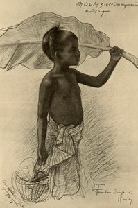 Tamilsk dreng, Kandy, Ceylon, 1898. af Christian Wilhelm Allers