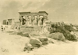 Isis-templet og Trajans kiosk på øen Philae, Egypten, 1898.