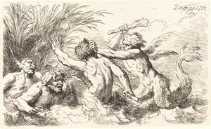 Kæmper mod Tritons af Christian Wilhelm Ernst Dietrich