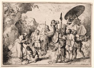 Diakon Filip døber evnukken af Christian Wilhelm Ernst Dietrich