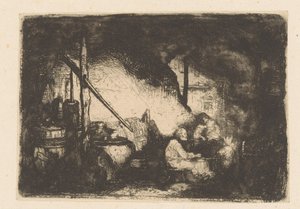 Tre figurer ved bordet af Christian Wilhelm Ernst Dietrich