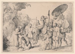 Skt. Philip, der døber etiopieren af Christian Wilhelm Ernst Dietrich