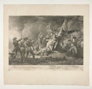 General Montgomerys død i Quebec (La Mort du General Montgomery devant Quebec) af Christian Wilhelm Ketterlinus