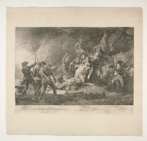General Montgomerys død i Quebec (La Mort du General Montgomery devant Quebec) af Christian Wilhelm Ketterlinus