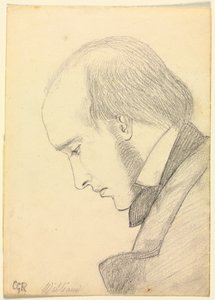 Portræt af William Michael Rossetti, ca. 1853. af Christina Georgina Rossetti