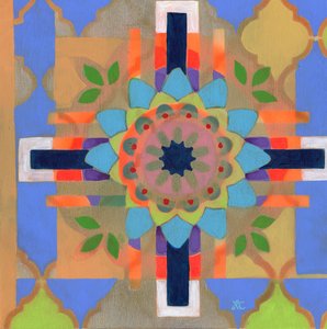 Meditation 25, ca. 2017 akryl på panel af Christina Saj