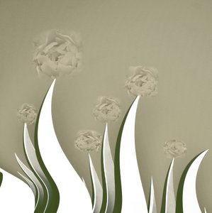 Diskrete cremefarvede blomster af Christina Sillen