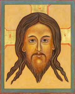 Mandylion Icon, 2010 (æggetempera, bladguld, træ)