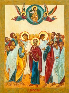 The Assumption, 2001 (æggetempera, bladguld, træ)