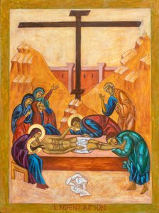 The Lamentation Icon, 2022 (æggetempera, bladguld, træ)