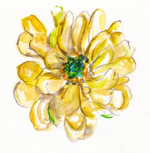 Delikat gul blomst af Christine Lindstrom