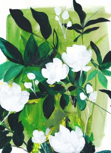 Frodige hvide blomster af Christine Lindstrom