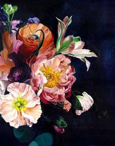 Livlige, stemningsfulde blomster