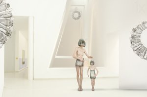 Futuristiske, minimalistiske figurer af Christine von Diepenbroek
