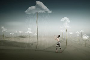 Surrealistisk ørkenregn af Christine von Diepenbroek