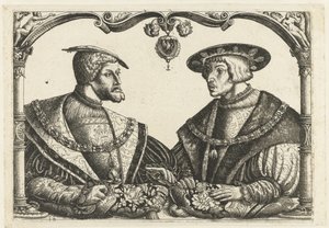 Charles V og Ferdinand I af Christoffel Bockstorffer