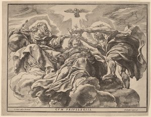 Jomfruens kroning af Christoffel Jegher after Sir Peter Paul Rubens
