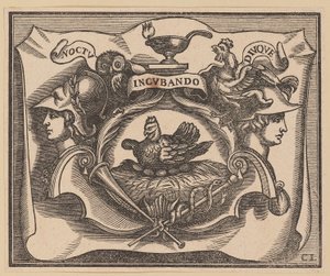 Vignette til titelbladet af C. Peregrine, Prinserne af Holland og Sjælland af Christoffel Jegher after Sir Peter Paul Rubens