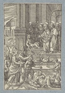 Ananias og Saffira af Christoffel van Sichem (II)