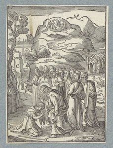 Kristus helbreder en spedalsk af Christoffel van Sichem (II)