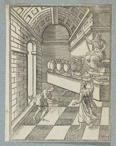 Daniel spreder aske på tempelgulvet af Christoffel van Sichem (II)